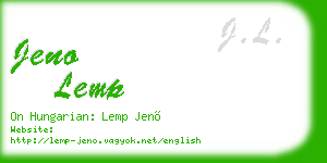 jeno lemp business card